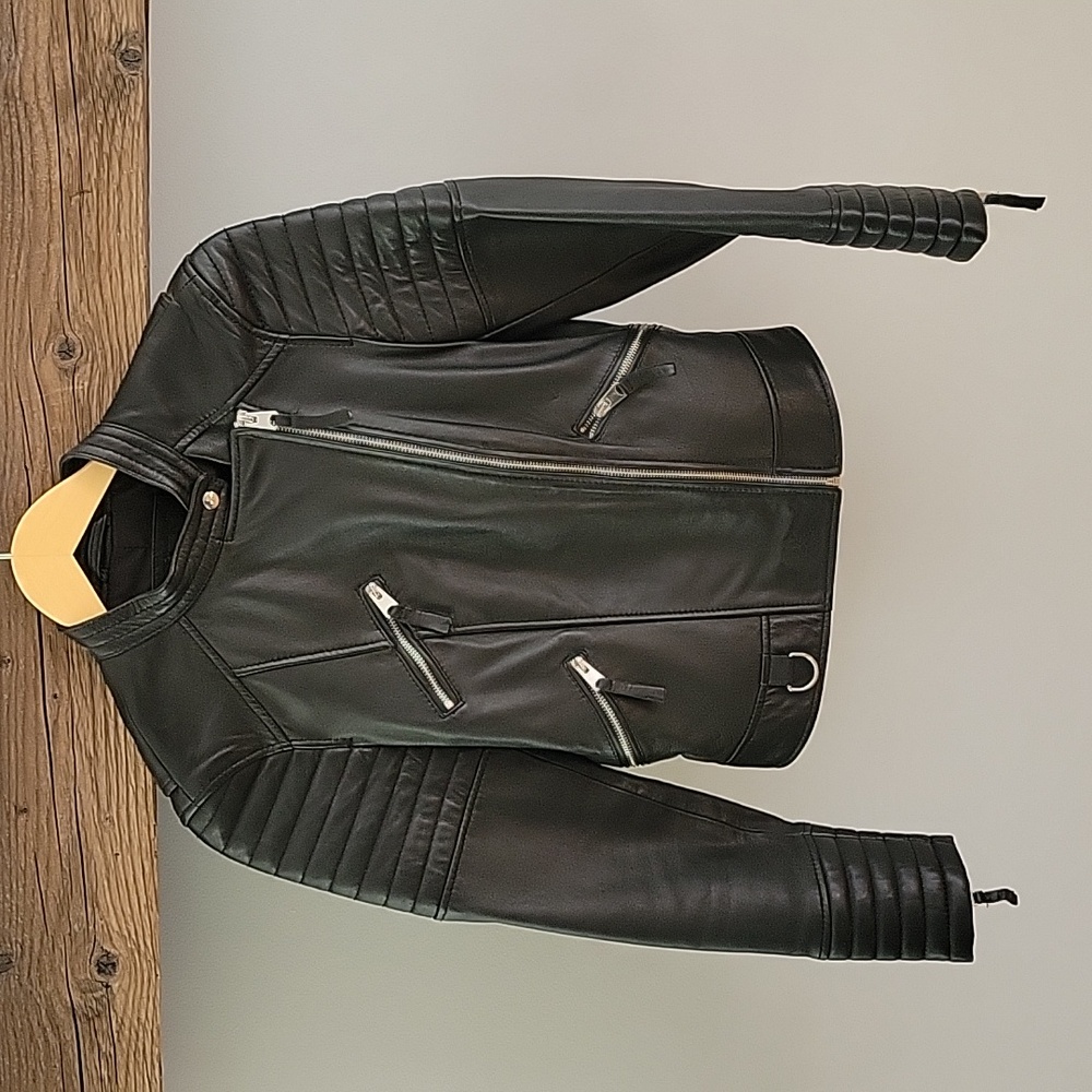 Zara leather biker jacket